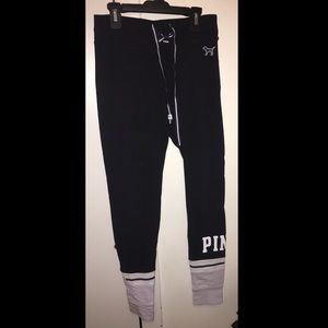 Pink Lace up Leggings